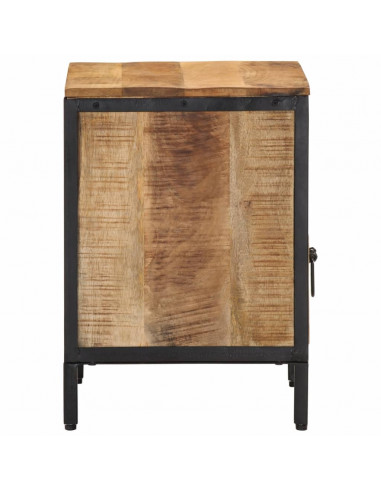 Comodino 40x35x50 cm in Legno Massello di Mango