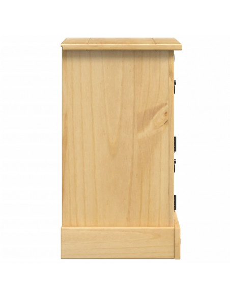 Comodino Corona 35x32,5x58 cm in Legno Massello di Pino