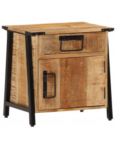 Comodino 40x30x42 cm in Legno Massello di Mango 2