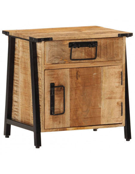 Comodino 40x30x42 cm in Legno Massello di Mango