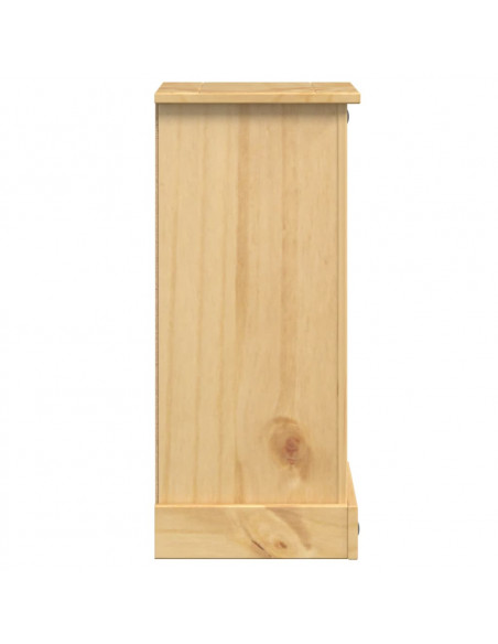 Comodino Corona 35x32,5x74 cm in Legno Massello di Pino