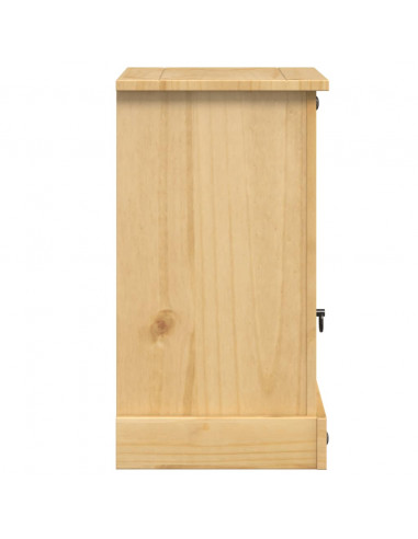 Comodino Corona 45x35x64 cm in Legno Massello di Pino