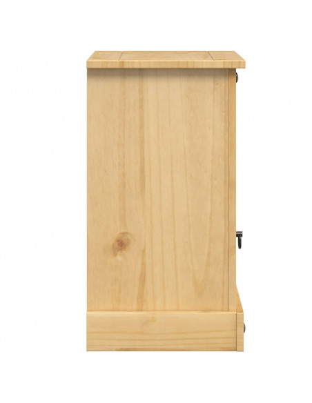 Comodino Corona 45x35x64 cm in Legno Massello di Pino