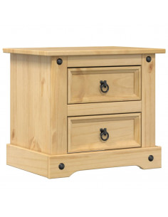 Comodino Corona 53x39x50 cm in Legno Massello di Pino 2