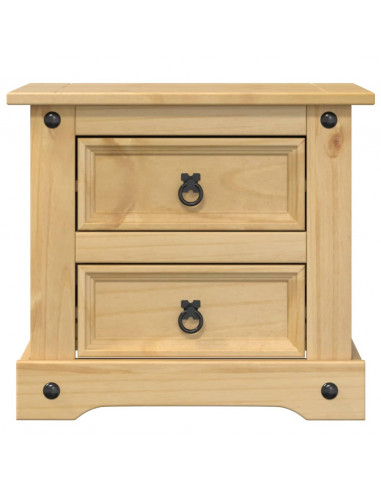 Comodino Corona 53x39x50 cm in Legno Massello di Pino