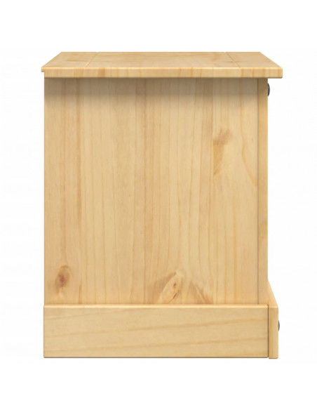 Comodino Corona 53x39x50 cm in Legno Massello di Pino