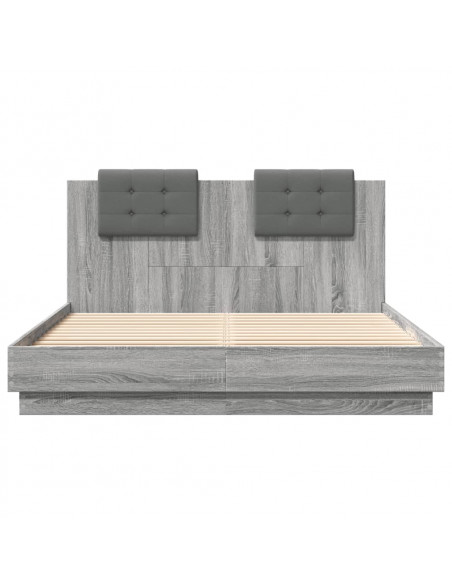 Giroletto Testiera Grigio Sonoma 140x200 cm Legno Multistrato