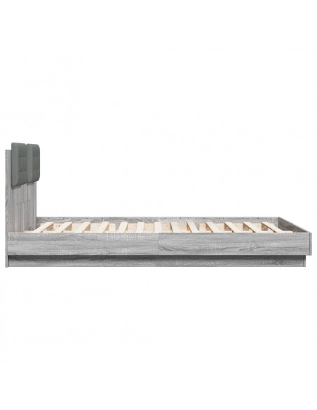 Giroletto Testiera Grigio Sonoma 140x200 cm Legno Multistrato