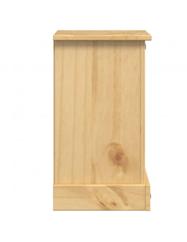 Comodino Corona 35x32,5x58 cm in Legno Massello di Pino