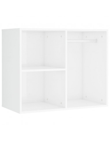 Set Tavolo da Toeletta Bianco Lucido con LED Legno Multistrato