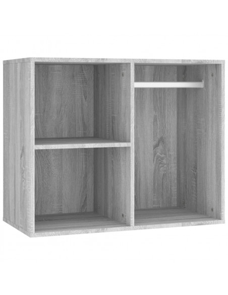 Set Tavolo da Toeletta con LED Grigio Sonoma Legno Multistrato