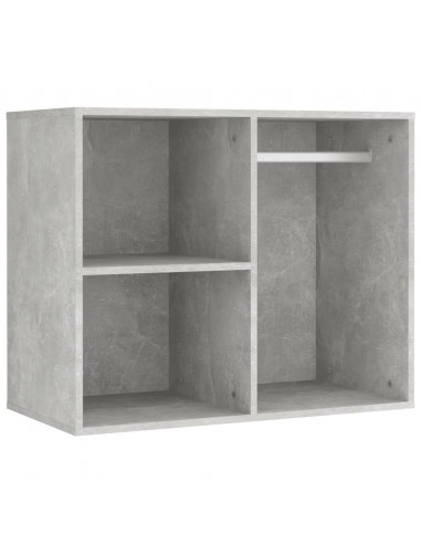 Set Tavolo da Toeletta Grigio Cemento con LED Legno Multistrato