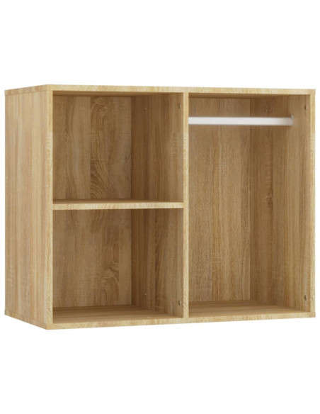 Set Tavolo da Toeletta con LED Rovere Sonoma Legno Multistrato