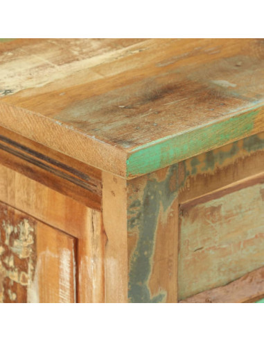 Scarpiera a 4 Livelli con Cassetto Legno Massello di Recupero