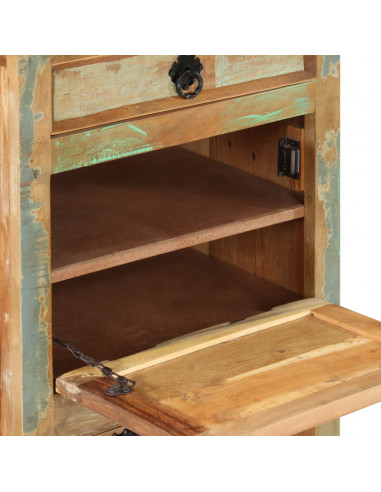 Scarpiera a 4 Livelli con Cassetto Legno Massello di Recupero