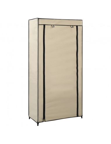 Scarpiera Coperta Crema 58x28x106 cm in Tessuto