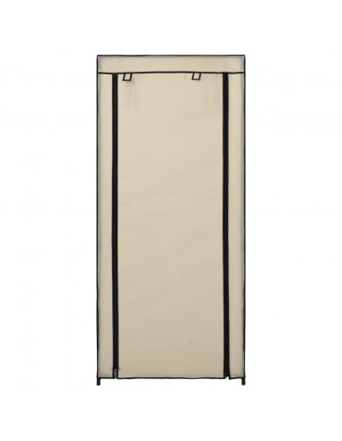 Scarpiera Coperta Crema 58x28x106 cm in Tessuto