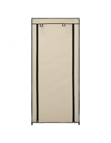 Scarpiera Coperta Crema 58x28x106 cm in Tessuto