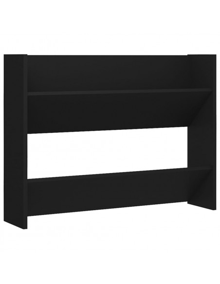 Scarpiera a Muro Nera 80x18x60 cm in Legno Multistrato