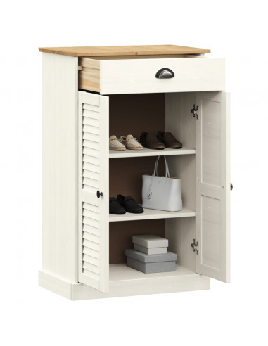 Scarpiera VIGO 60x35x96 cm in Legno Massello di Pino Bianco