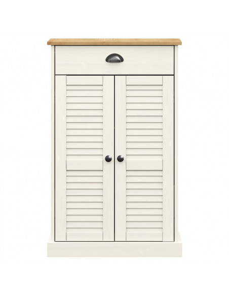 Scarpiera VIGO 60x35x96 cm in Legno Massello di Pino Bianco