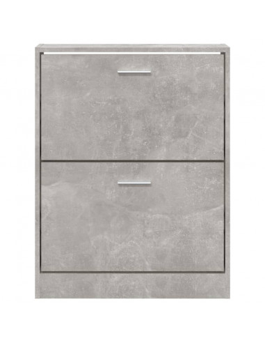 Scarpiera Grigio Cemento 59x17x81 cm in Legno Multistrato