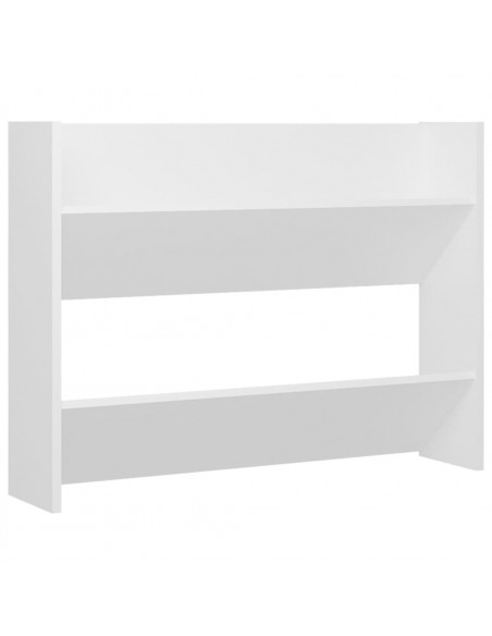 Scarpiera a Muro Bianca 80x18x60 cm in Legno Multistrato