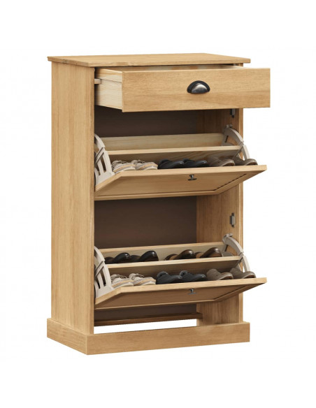 Scarpiera VIGO 60x35x96 cm in Legno Massello di Pino