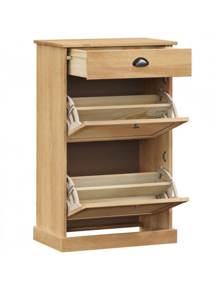 Scarpiera VIGO 60x35x96 cm in Legno Massello di Pino