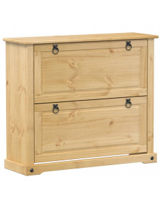 Scarpiera Corona 99x32x85 cm in Legno Massello di Pino 2