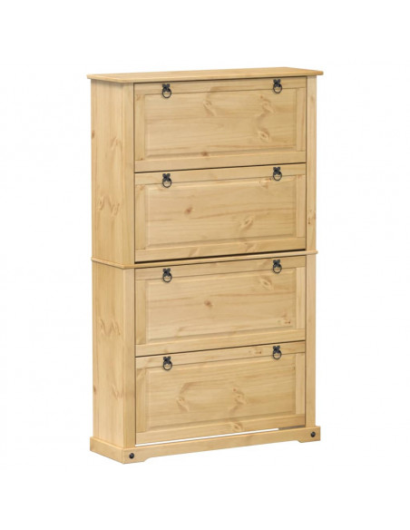 Scarpiera Corona 99x32x163,5 cm in Legno Massello di Pino