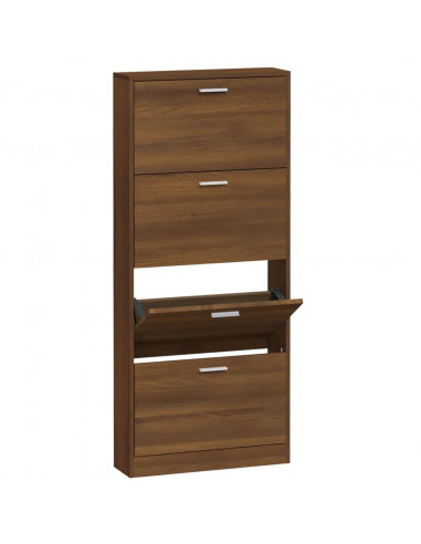 Scarpiera Rovere Marrone 59x17x150 cm in Legno Multistrato