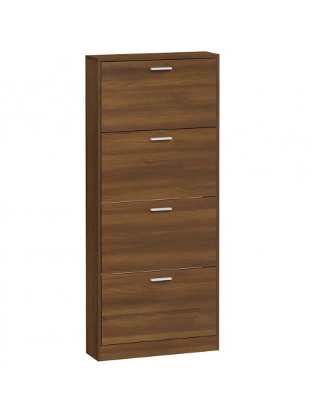 Scarpiera Rovere Marrone 59x17x150 cm in Legno Multistrato