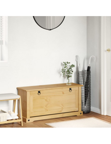 Scarpiera Corona 99x32x47 cm in Legno Massello di Pino