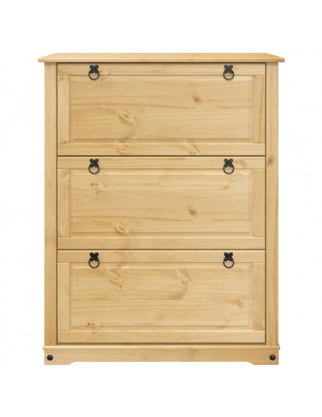 Scarpiera Corona 99x32x124,5 cm in Legno Massello di Pino