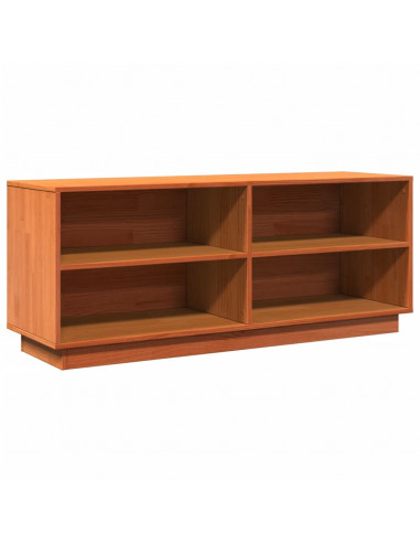 Scarpiera Marrone Cera 110x34x45 cm in Legno Massello di Pino