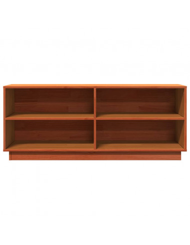 Scarpiera Marrone Cera 110x34x45 cm in Legno Massello di Pino