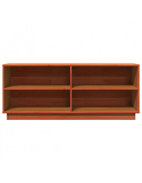 Scarpiera Marrone Cera 110x34x45 cm in Legno Massello di Pino
