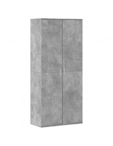 Scarpiera Grigio Cemento 80x39x178 cm in Legno Multistrato