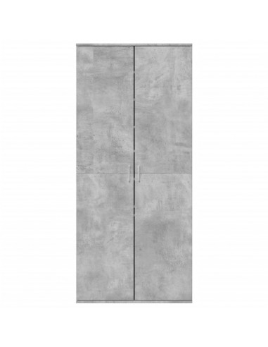 Scarpiera Grigio Cemento 80x39x178 cm in Legno Multistrato