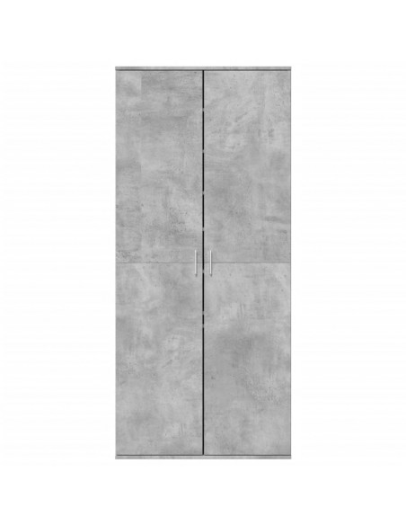 Scarpiera Grigio Cemento 80x39x178 cm in Legno Multistrato