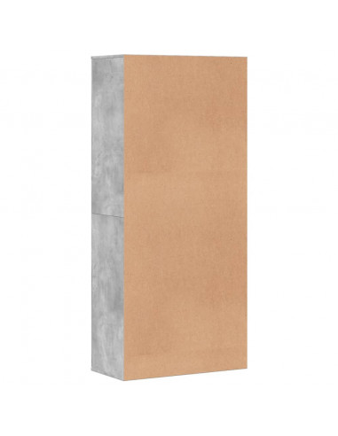 Scarpiera Grigio Cemento 80x39x178 cm in Legno Multistrato