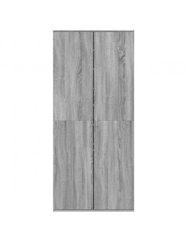 Scarpiera Grigio Sonoma 80x39x178 cm in Legno Multistrato