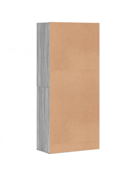 Scarpiera Grigio Sonoma 80x39x178 cm in Legno Multistrato