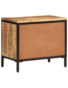 Scarpiera 60x35x53 cm in Legno Massello di Mango Grezzo 2