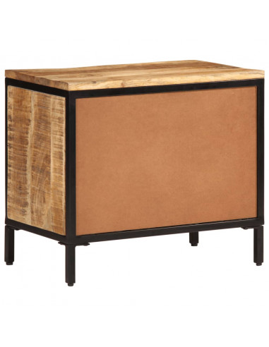 Scarpiera 60x35x53 cm in Legno Massello di Mango Grezzo