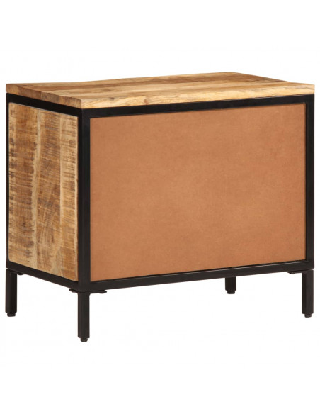 Scarpiera 60x35x53 cm in Legno Massello di Mango Grezzo