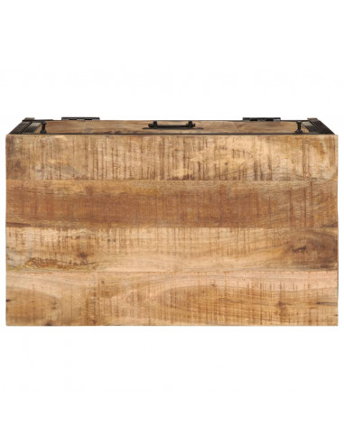 Scarpiera 60x35x53 cm in Legno Massello di Mango Grezzo
