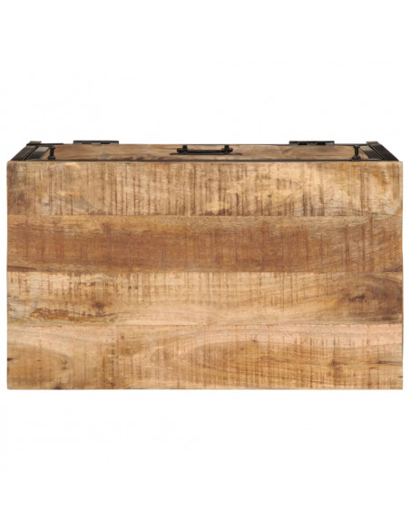Scarpiera 60x35x53 cm in Legno Massello di Mango Grezzo