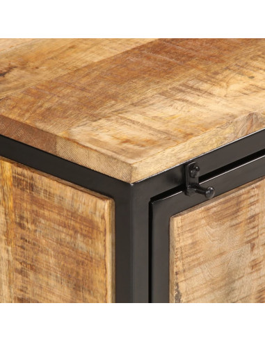Scarpiera 60x35x53 cm in Legno Massello di Mango Grezzo